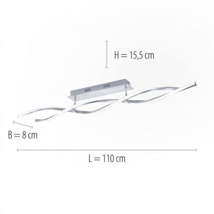 Paul Neuhaus 9143-55 - LED Dimmelhető felületre szerelhető csillár POLINA 2xLED/10,2W/230V