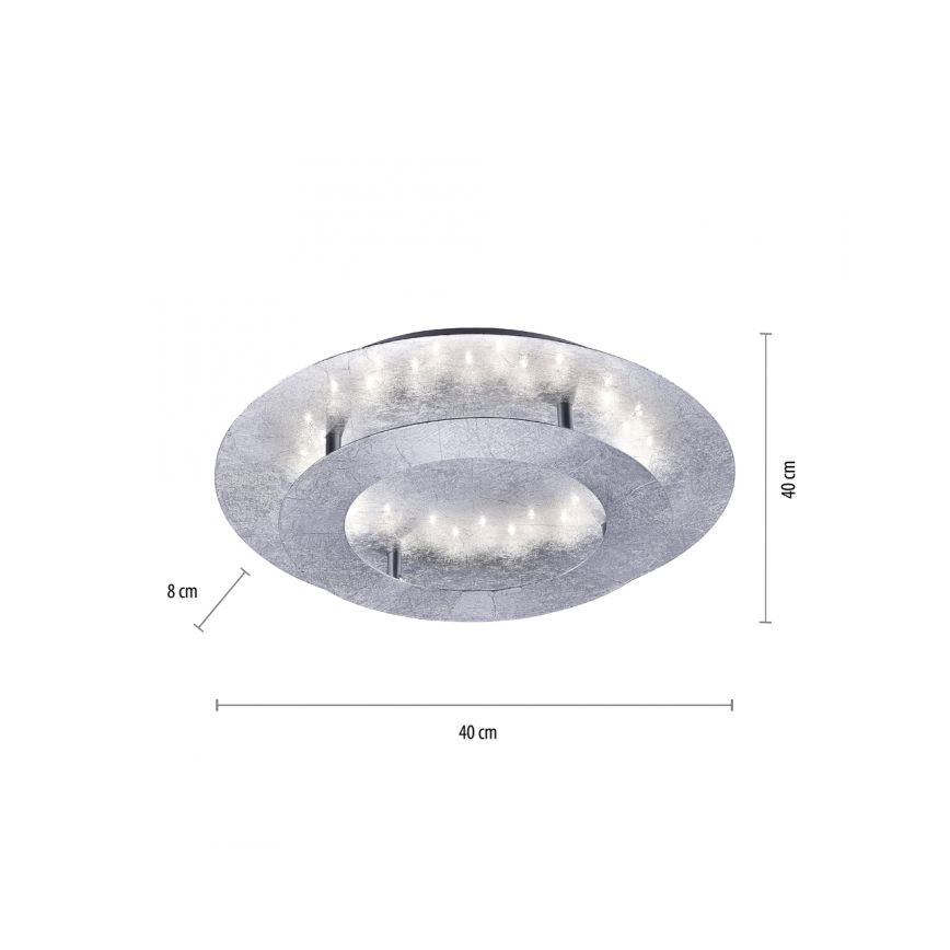 Paul Neuhaus 9620-21 - LED Mennyezeti lámpa NEVIS LED/18W/230V ezüst