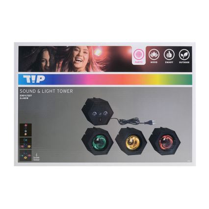 Paulmann 3767 - Lámpa SEMAFOR 3xE27/40W/230V hangérzékelővel