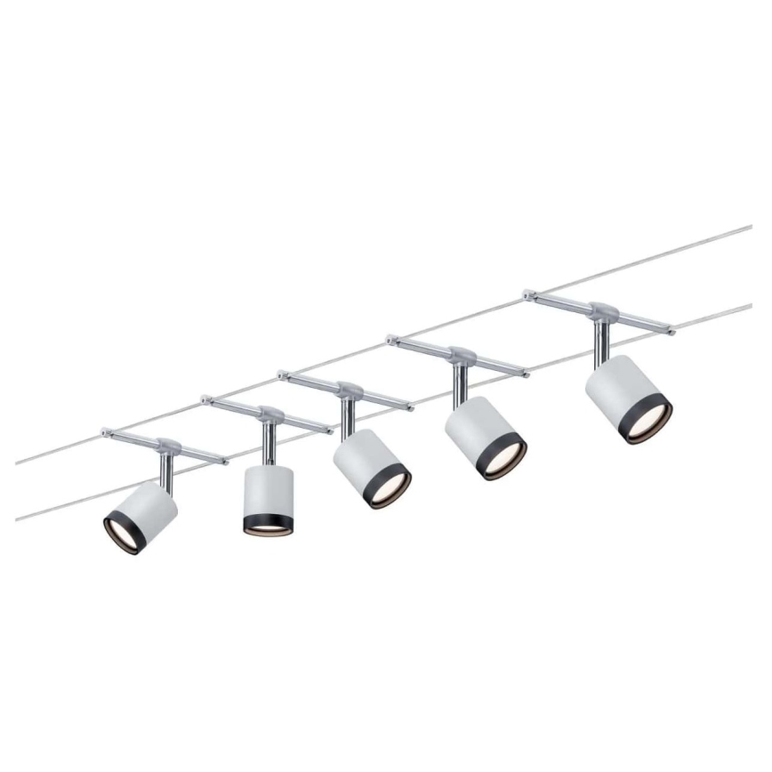 Paulmann 3981 - SZETT 5xLED/4W Komplett kábelrendszer TUBE 230V matt króm/fekete
