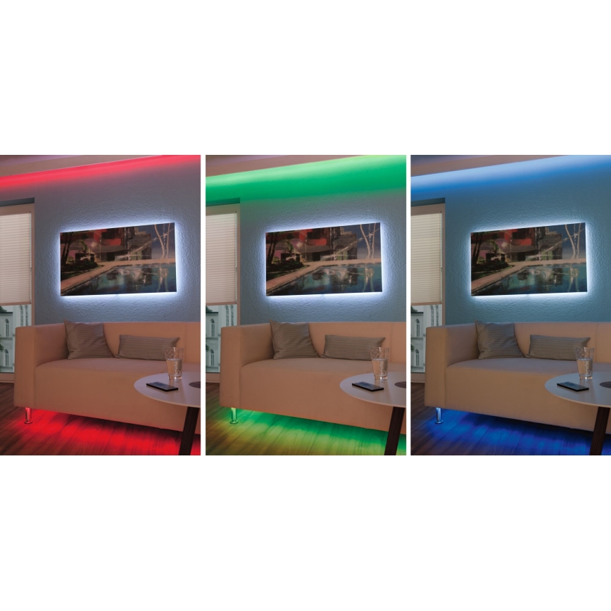Paulmann 3989 - LED RGBW/19W dimmelhető szalag TIP 10 m 230V + távirányító