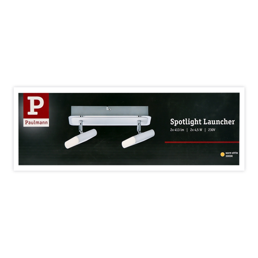 Paulmann 66635 - 2xLED/4,5W Spotlámpa LAUNCHER 230V