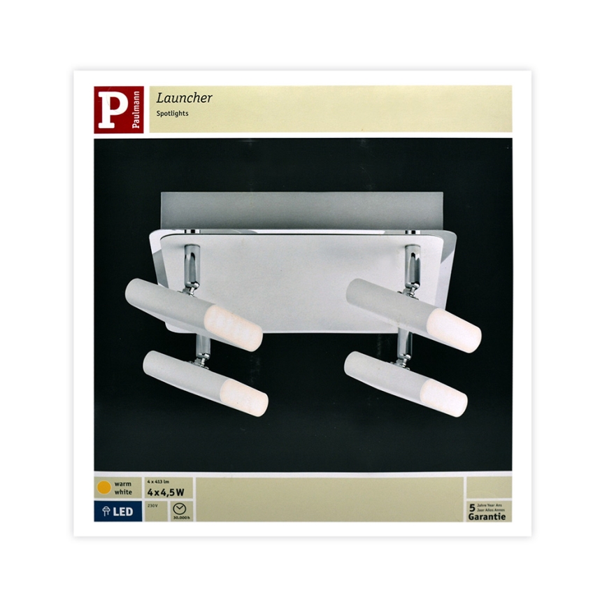 Paulmann 66637 - 4xLED/4,5W Spotlámpa LAUNCHER 230V