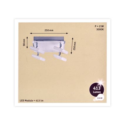 Paulmann 66637 - 4xLED/4,5W Spotlámpa LAUNCHER 230V