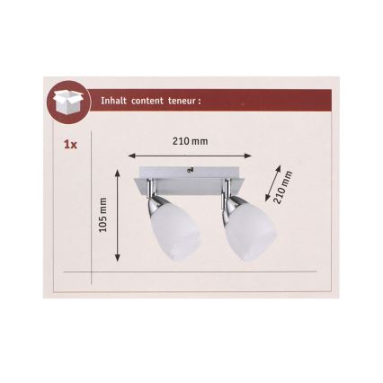 Paulmann 66684 - Spotlámpa WOLBA 4xGU10/10W/230V