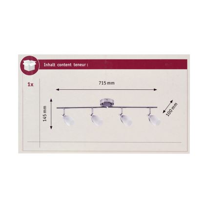 Paulmann 66692 - Spotlámpa YASMIN 4xG9/10W/230V