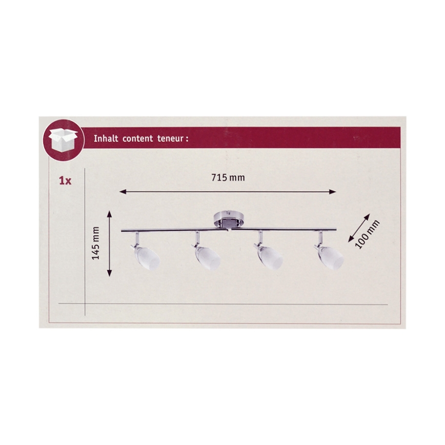 Paulmann 66692 - Spotlámpa YASMIN 4xG9/10W/230V