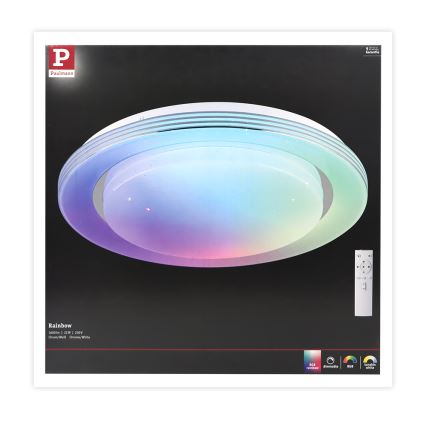 Paulmann 70546 - LED RGBW/22W Dimmelhető mennyezeti lámpa RAINBOW 230V 3000-6500K + távirányító