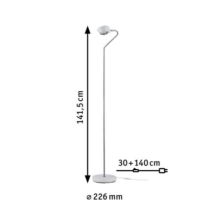 Paulmann 70920 - LED/7,5W dimmelhető állólámpa RAMOS 230V fehér/fényes króm