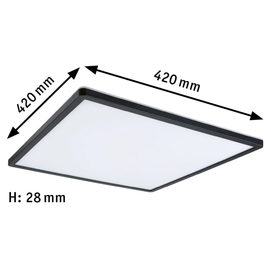 Paulmann 71002 - LED/22W Dimmelhető panel ATRIA 230V 3000K 42x42 cm fekete