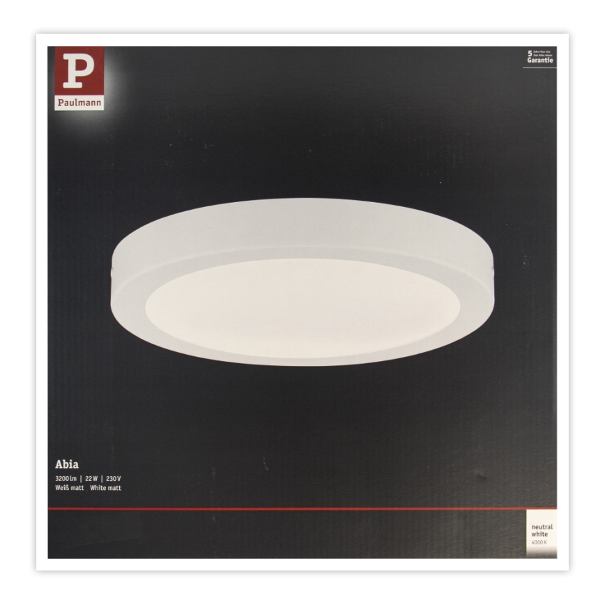 Paulmann 71021 - LED/22W Mennyezeti lámpa ABIA 230V fehér