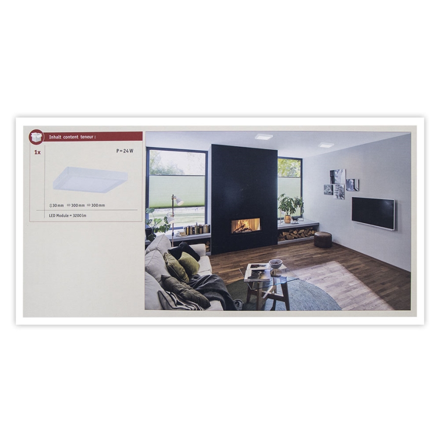 Paulmann 71022 - LED/22W Mennyezeti lámpa ABIA 230V fehér