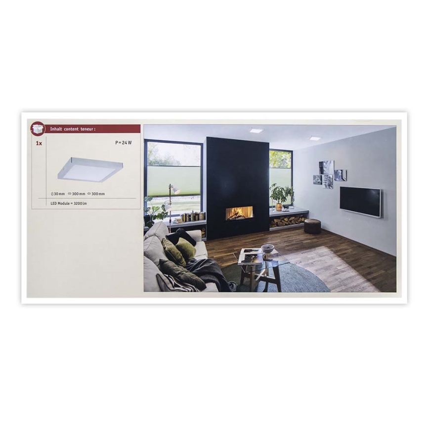 Paulmann 71024 - LED/22W Mennyezeti lámpa ABIA 230V matt króm