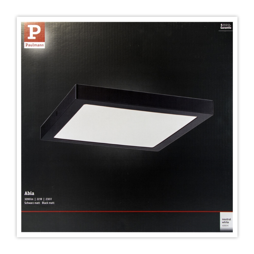 Paulmann 71026 - LED/22W Mennyezeti lámpa ABIA 230V fekete