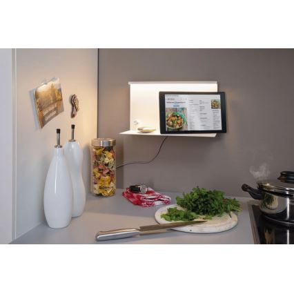 Paulmann 78916 - LED/4,5W Dimmelhető lámpa polccal és USB-vel JARINA 230V fehér
