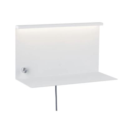 Paulmann 78916 - LED/4,5W Dimmelhető lámpa polccal és USB-vel JARINA 230V fehér