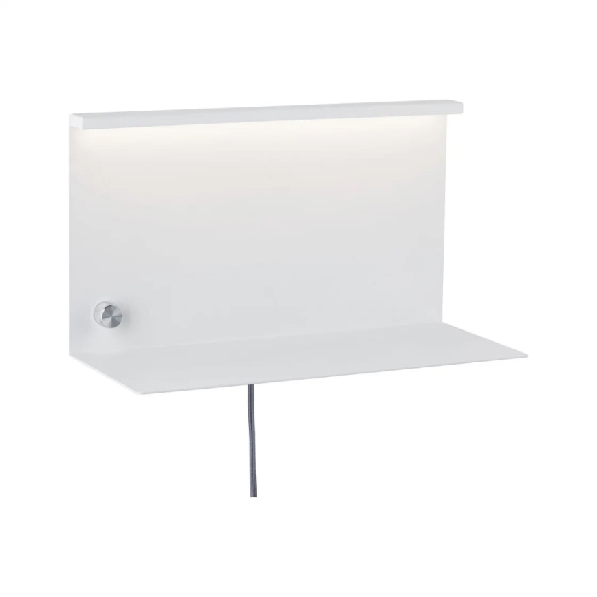 Paulmann 78916 - LED/4,5W Dimmelhető lámpa polccal és USB-vel JARINA 230V fehér