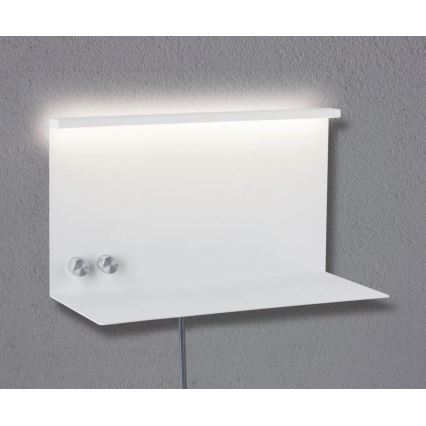 Paulmann 78919 - LED/4,5W Dimmelhető lámpa polccal és USB + LED/1,6W 230V