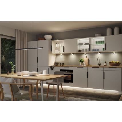 Paulmann 79693 - LED/42W Dimmelhető csillár zsinóron LENTO 230V fekete