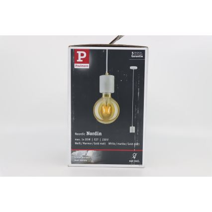 Paulmann 79750 - 1xE27/20W Csillár zsinóron NORDIN 230V