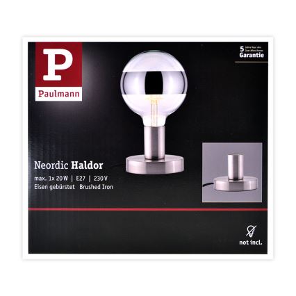 Paulmann 79759 - Asztali lámpa HALDOR 1xE27/20W/230V