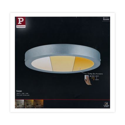 Paulmann 79798 - LED/16W Mennyezeti lámpa CARPO 230V 2300/2500/3000K