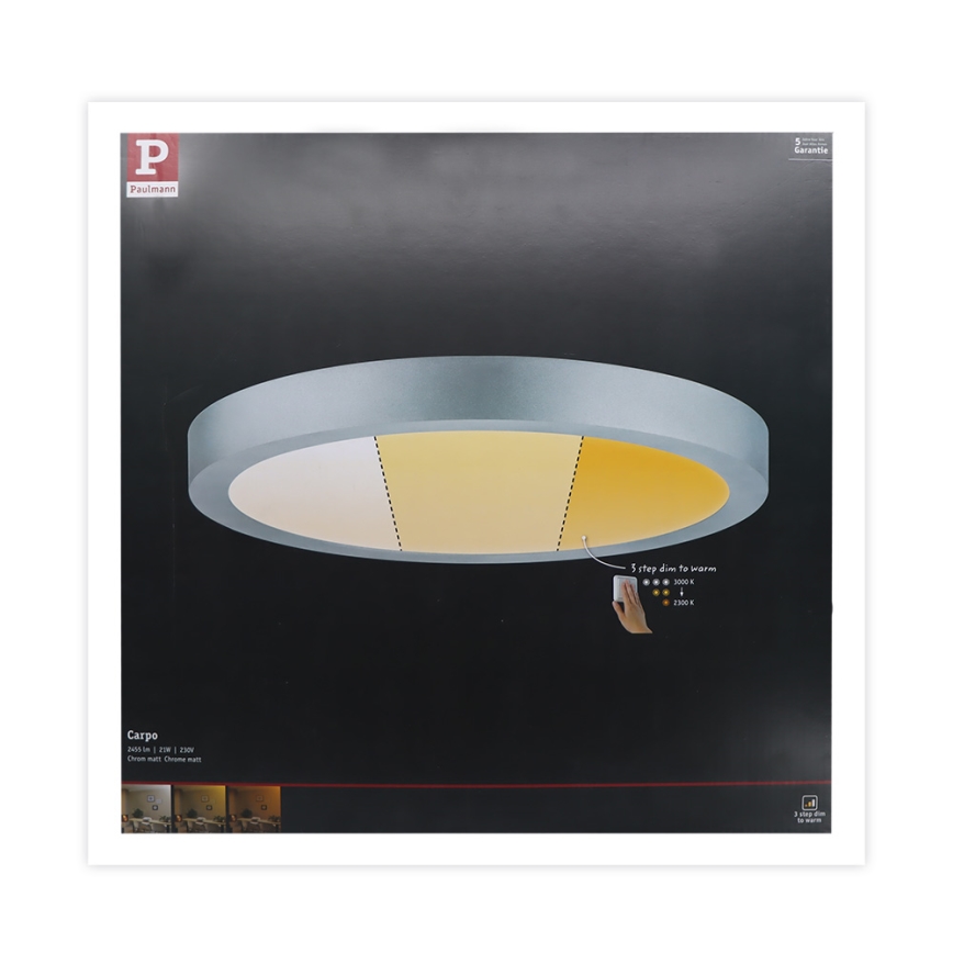 Paulmann 79802 - LED/21W Mennyezeti lámpa CARPO 230V 2300/2500/3000K
