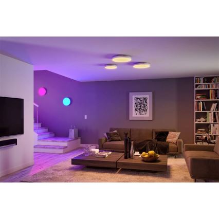 Paulmann 79899 - LED RGBW/16,5W Dimmelhető mennyezeti lámpa SMART VELORA 230V
