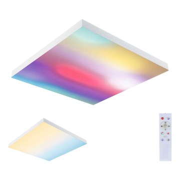 Paulmann 79910 - LED/31W RGBW Fényerőszabályozható mennyezeti lámpatest LORIA 230V 3000-6500K 59,5x59,5 cm fehér + távirányító