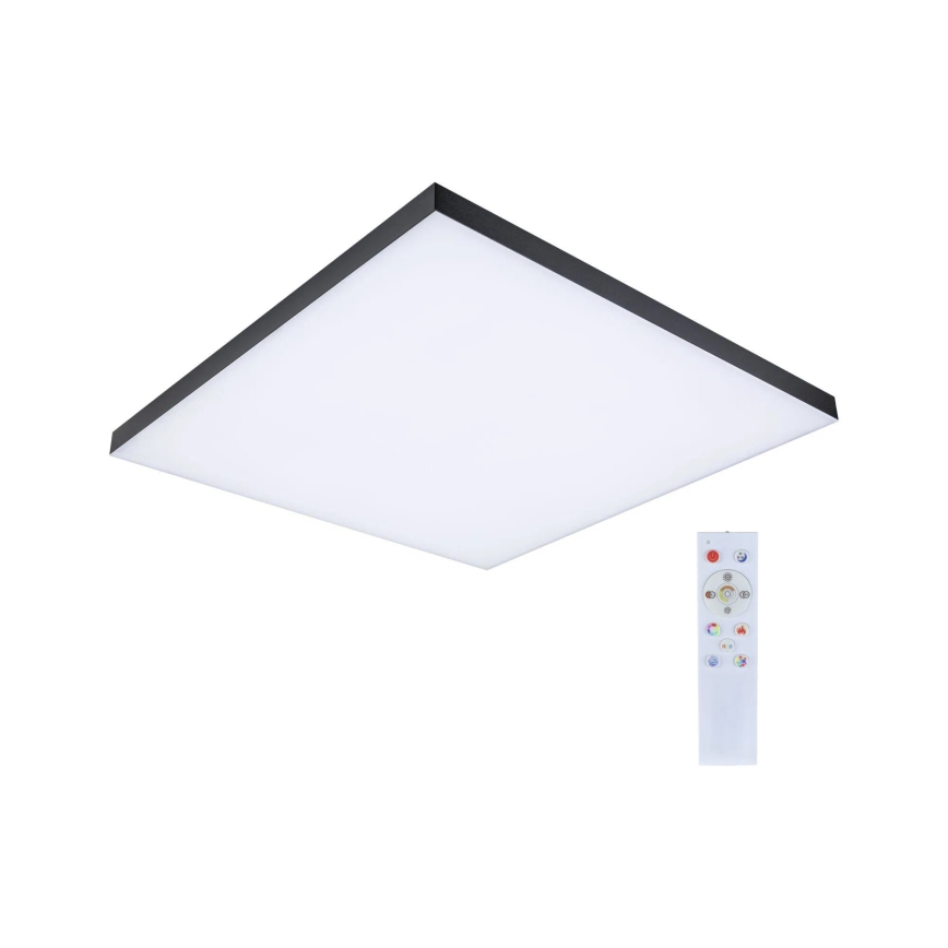 Paulmann 79913 - LED/31W RGBW fényerőszabályozható mennyezeti lámpatest LORIA 230V 3000-6500K 59,5x59,5 cm fekete + távirányító