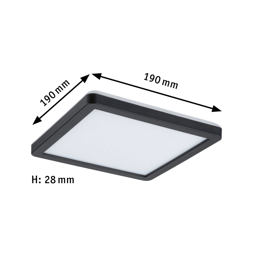 Paulmann 79920 - LED/11,2W Fényerőszabályozható panel ATRIA 230V 3000K 19x19 cm fekete