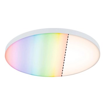 Paulmann 79929 - 22W LED RGBW dimmelhető mennyezeti lámpa LORIA, 230V, Ø 40 cm, fehér