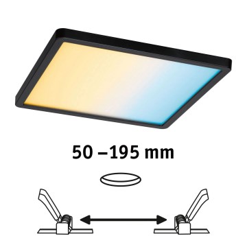 Paulmann 79967 - LED/16W IP44 Dimmelhető fürdőszobai süllyesztett mennyezeti lámpa AREO 230V 23x23 cm fekete