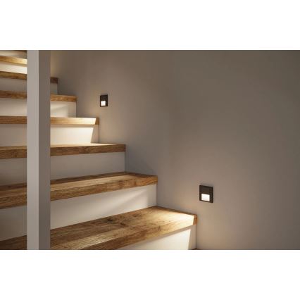 Paulmann 80001 - LED/1W lépcsővilágítás TSARO 230V Follow/fekete