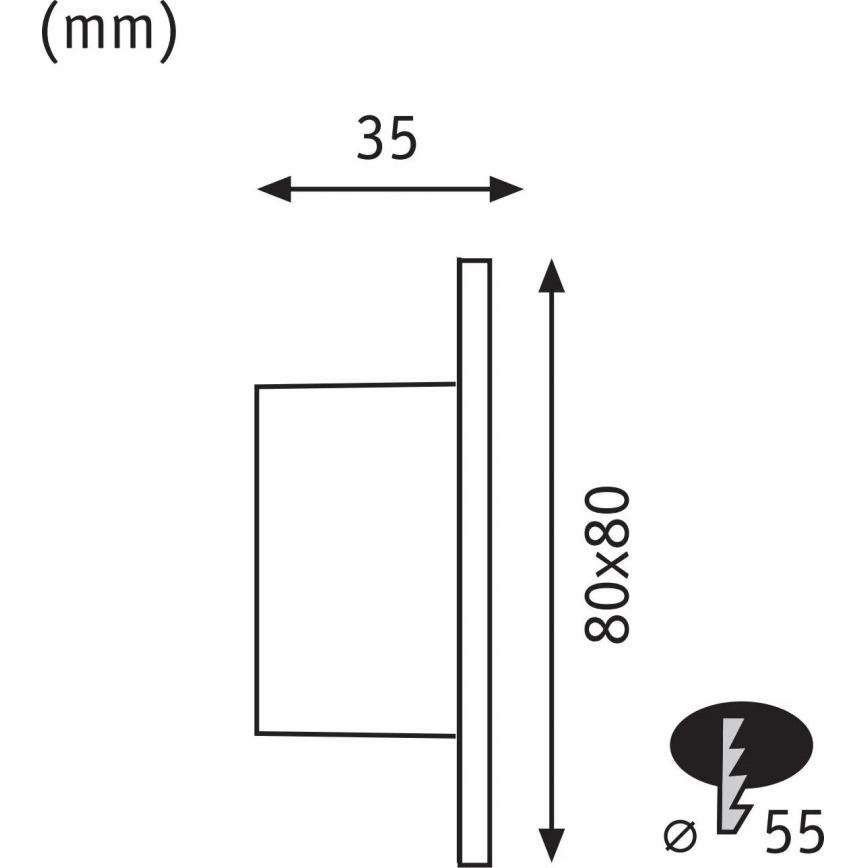 Paulmann 80002 - LED/1W lépcsővilágító érzékelővel TSARO 230V ólom/fehér
