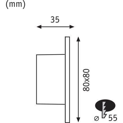 Paulmann 80003 - LED/1W lépcsővilágítás érzékelővel TSARO 230V vezetékes/matt króm