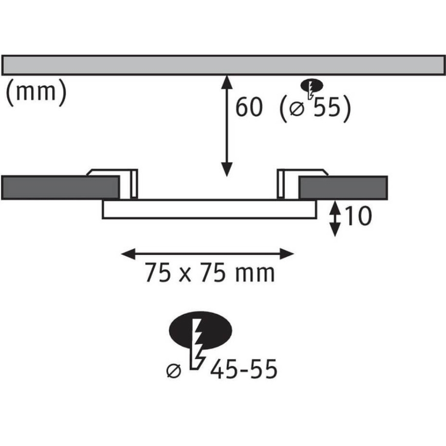Paulmann 92387 - LED/4,5W IP44 Fürdőszobai beépíthetó lámpa VARIFIT 230V