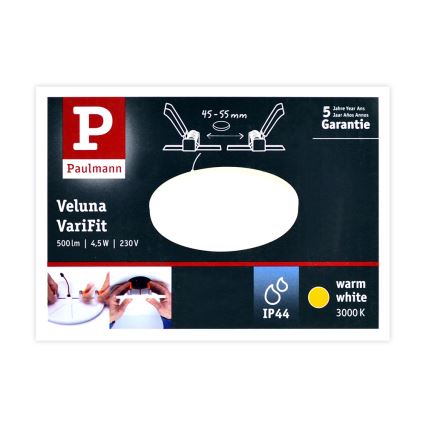 Paulmann 92387 - LED/4,5W IP44 Fürdőszobai beépíthetó lámpa VARIFIT 230V