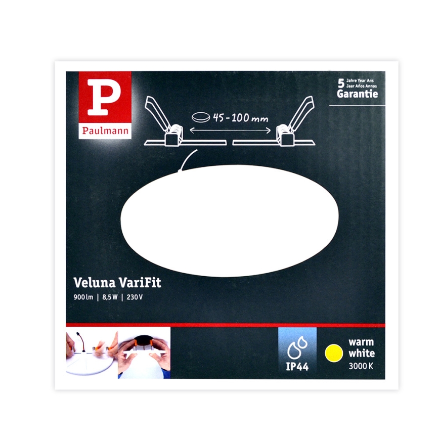 Paulmann 92388 - LED/8,5W IP44 Fürdőszobai beépíthetó lámpa VARIFIT 230V