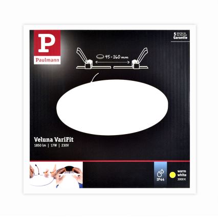 Paulmann 92389 - LED/17W IP44 Fürdőszobai beépíthetó lámpa VARIFIT 230V