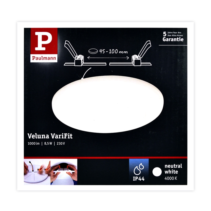 Paulmann 92391 - LED/8,5W IP44 Fürdőszobai beépíthetó lámpa VARIFIT 230V