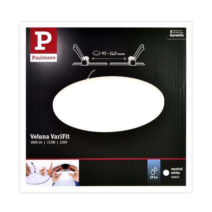 Paulmann 92392 - LED/17,5W IP44 Fürdőszobai beépíthetó lámpa VARIFIT 230V