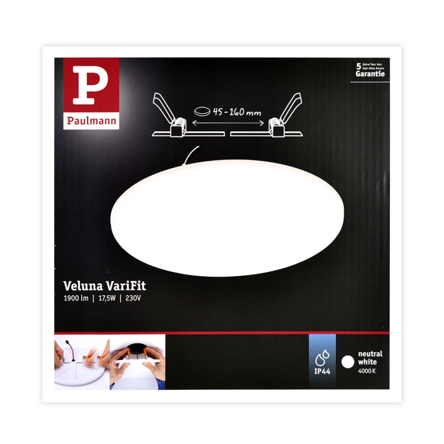 Paulmann 92392 - LED/17,5W IP44 Fürdőszobai beépíthetó lámpa VARIFIT 230V