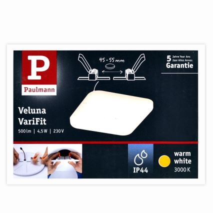Paulmann 92393 - LED/4,5W IP44 Fürdőszobai beépíthetó lámpa VARIFIT 230V