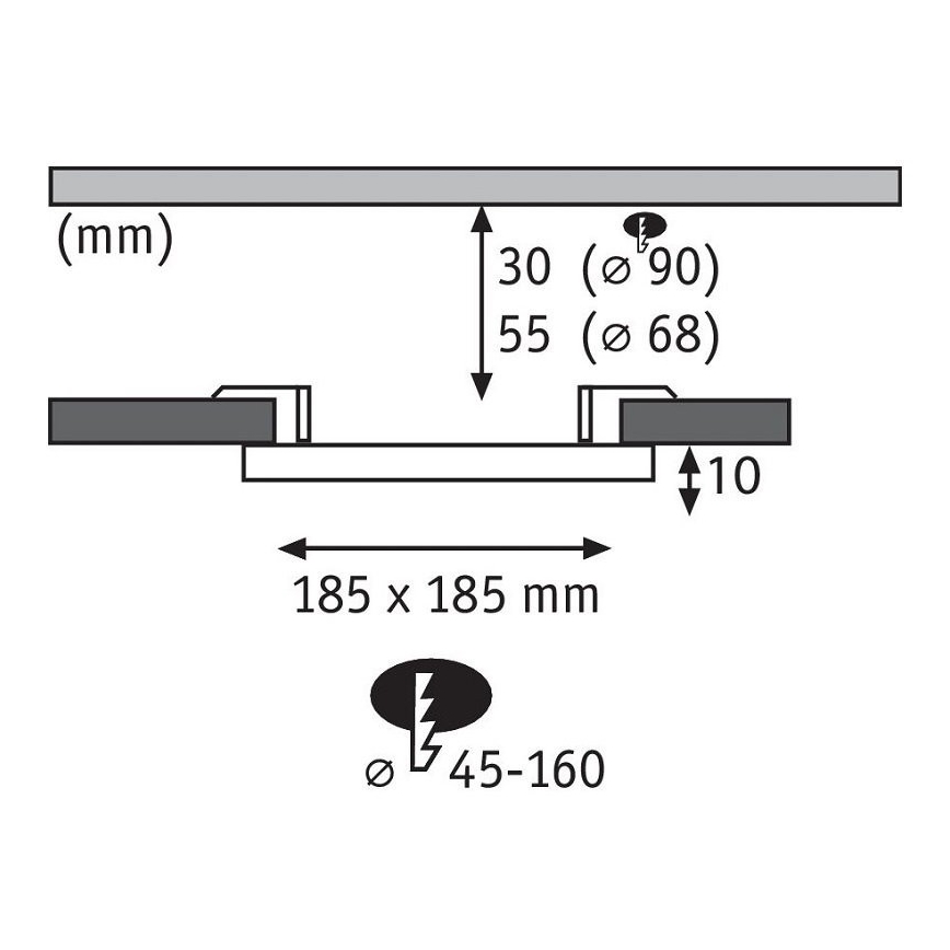 Paulmann 92395 - LED/17W IP44 Fürdőszobai beépíthetó lámpa VARIFIT 230V