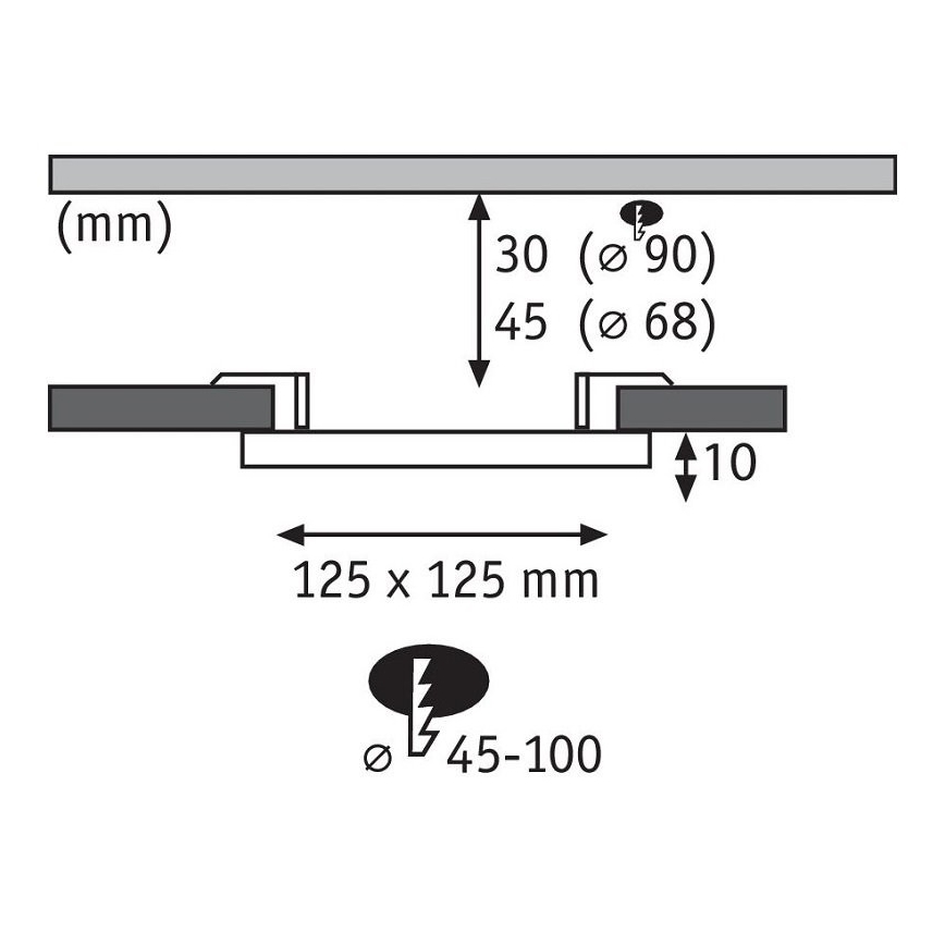 Paulmann 92397 - LED/8,5W IP44 Fürdőszobai beépíthetó lámpa VARIFIT 230V