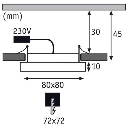 Paulmann 92951 - LED/5W IP23 Fürdőszobai beépíthető lámpa AREO 230V