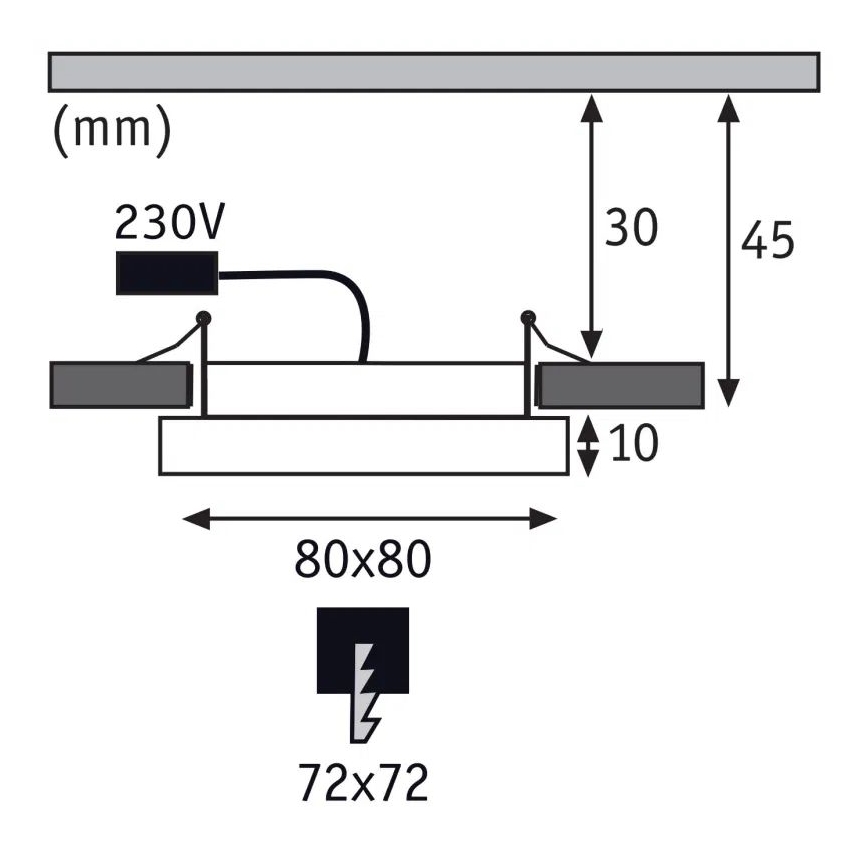 Paulmann 92954 - LED/5W IP23 Fürdőszobai beépíthető lámpa AREO 230V