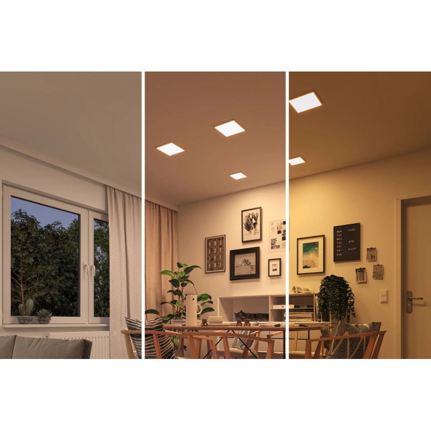 Paulmann 92993 - LED/13W IP44 fürdőszobai süllyesztett mennyezeti lámpatest AREO 230V 2000/3000/4000K 17,5x17,5 cm fehér