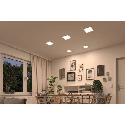 Paulmann 92993 - LED/13W IP44 fürdőszobai süllyesztett mennyezeti lámpatest AREO 230V 2000/3000/4000K 17,5x17,5 cm fehér